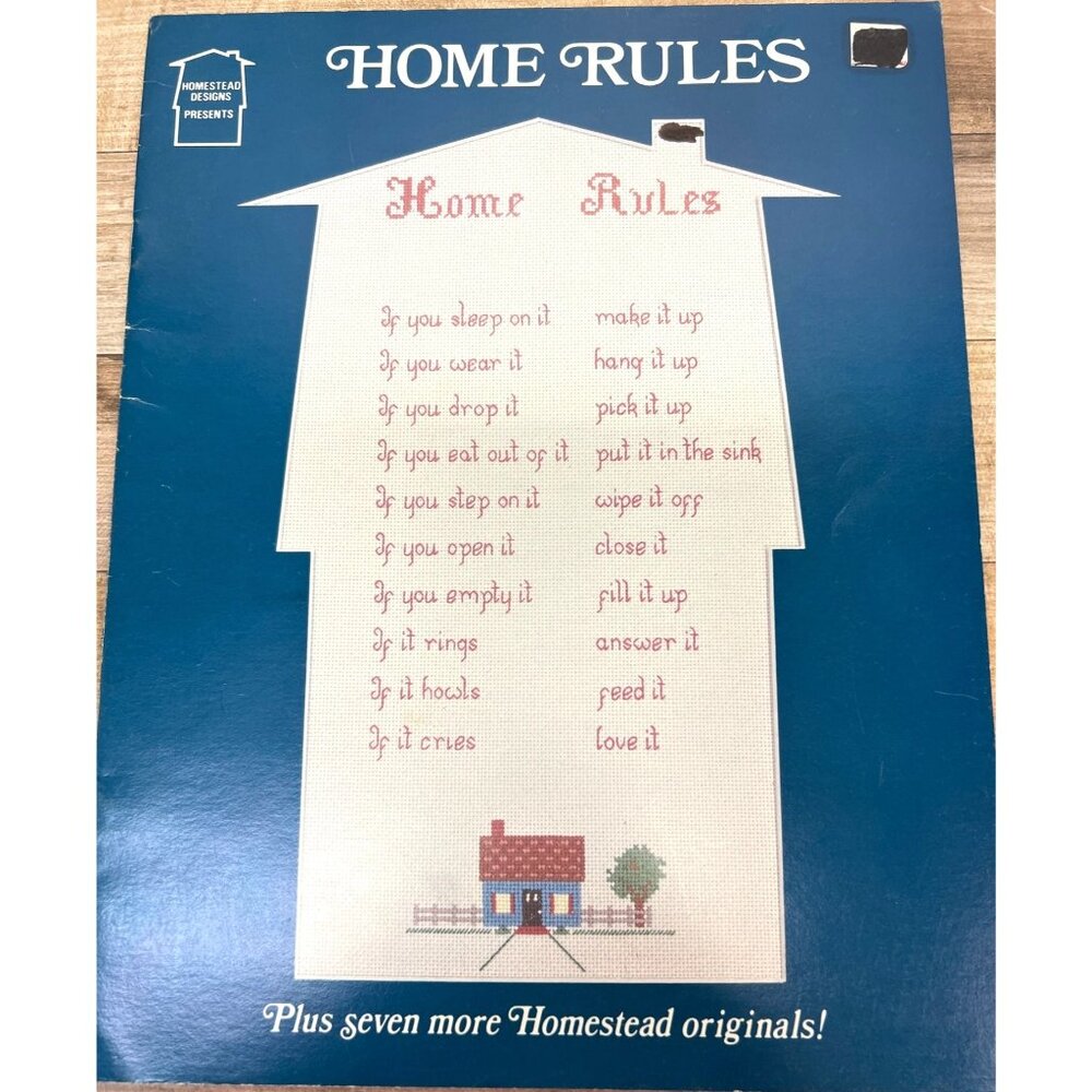 Home Rules & School Rules Cross-Stitch Pattern Book